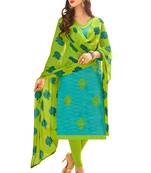 Blue Embroidered Jacquard Salwar