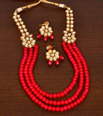 Kundan and Stone Embellished Multi-layered Wedding Essential Designer Necklace for Women 1