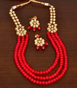 Kundan and Stone Embellished Multi-layered Wedding Essential Designer Necklace for Women
