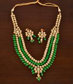Kundan and Stone Embellished Multi-layered Wedding Essential Designer Necklace for Women