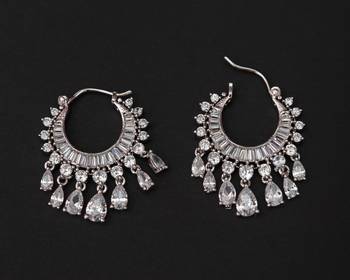 Elegant fine ad silver plated bali earring 1
