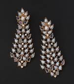 Elegant fine ad gold plated dangler earring