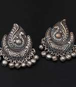 Tribal german silver jhumka earring