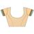 Beige Plain Pure Cotton Saree With Blouse