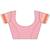 Peach Plain Pure Cotton Saree With Blouse