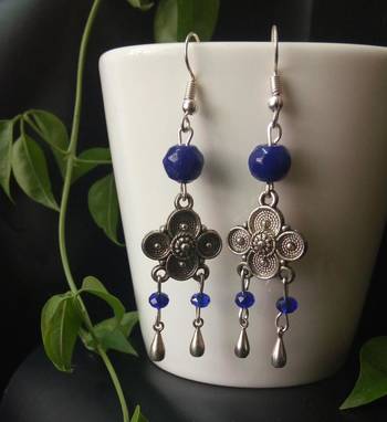 Blue Trendy Earrings 1