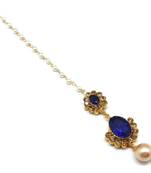 Small Size Maang Tikka With Crystal & Pearl