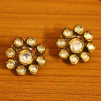 Single Line Kundan Polki Meenakari Necklace Set 3