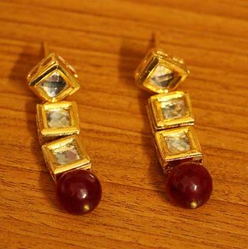 Ruby Kundan Meenakari 3 Layer Necklace Set 2