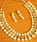 Kundan Meenakari Pearl Necklace Set