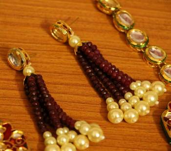 Kundan Meenakari Ruby Multi String Necklace 3