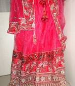 Genelia designer pink wedding lehenga