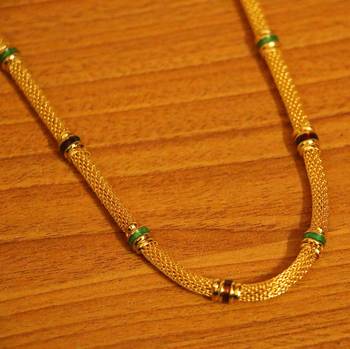 Gold Plated Meenakari Pendant Chain / Necklace 3