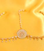 Diamond Look Gold Plated Borla Maang Tikka