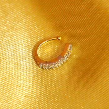 Diamond Look Pressable Nose Ring 2