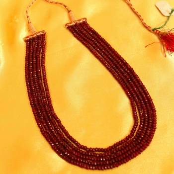 Ruby 5 Line Bead Necklace 1