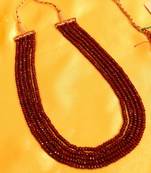 Ruby 5 Line Bead Necklace