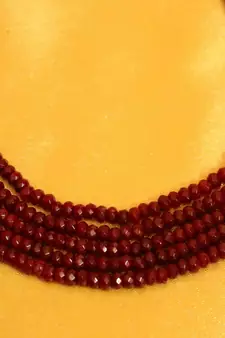 Ruby 5 Line Bead Necklace
