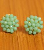 Turquoise Crystal Beaded Earrings