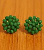 Green Crystal Beaded Earrings