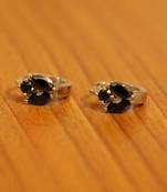 Black Onyx Silver Plated Earrings