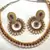 Maroon Pearl Polki Necklace Set