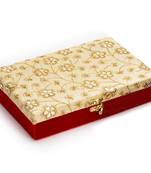 Golden Foil Work Red Wooden Gift Box