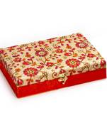 Red And Gold Floral Embroidered Gift Box