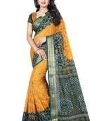 Multicolor hand woven art silk saree with blouse