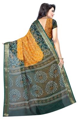 Multicolor hand woven art silk saree with blouse 2