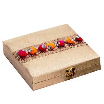 Colorful Cotton Balls Embellished Gift Box 1