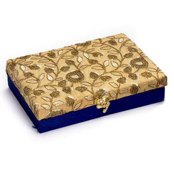 Golden Embroidered Blue Gift Box 1