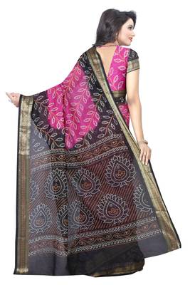 Multicolor hand woven art silk saree with blouse 2