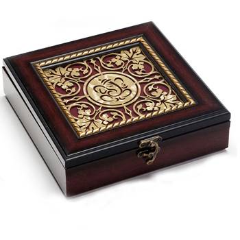 Ganesha Motif Embellished Brown Gift Box 1