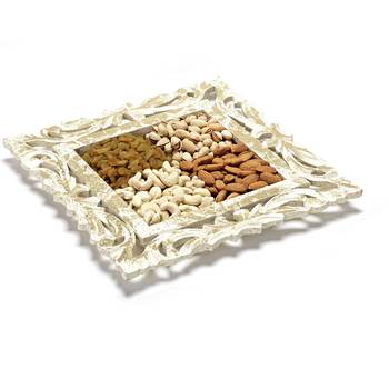 Designer Square Wooden Gift Tray 1