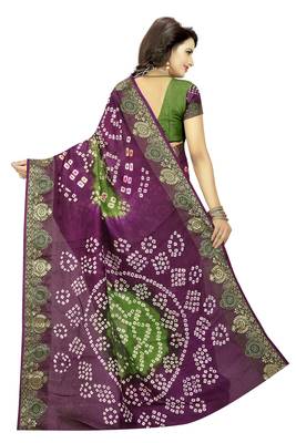 Multicolor hand woven art silk saree with blouse 2