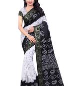 Multicolor hand woven art silk saree with blouse
