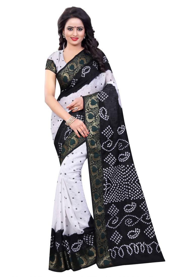 Multicolor hand woven art silk saree with blouse