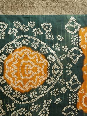 Multicolor printed bhagalpuri silk saree with blouse 2