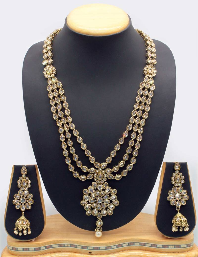 polki stone necklace