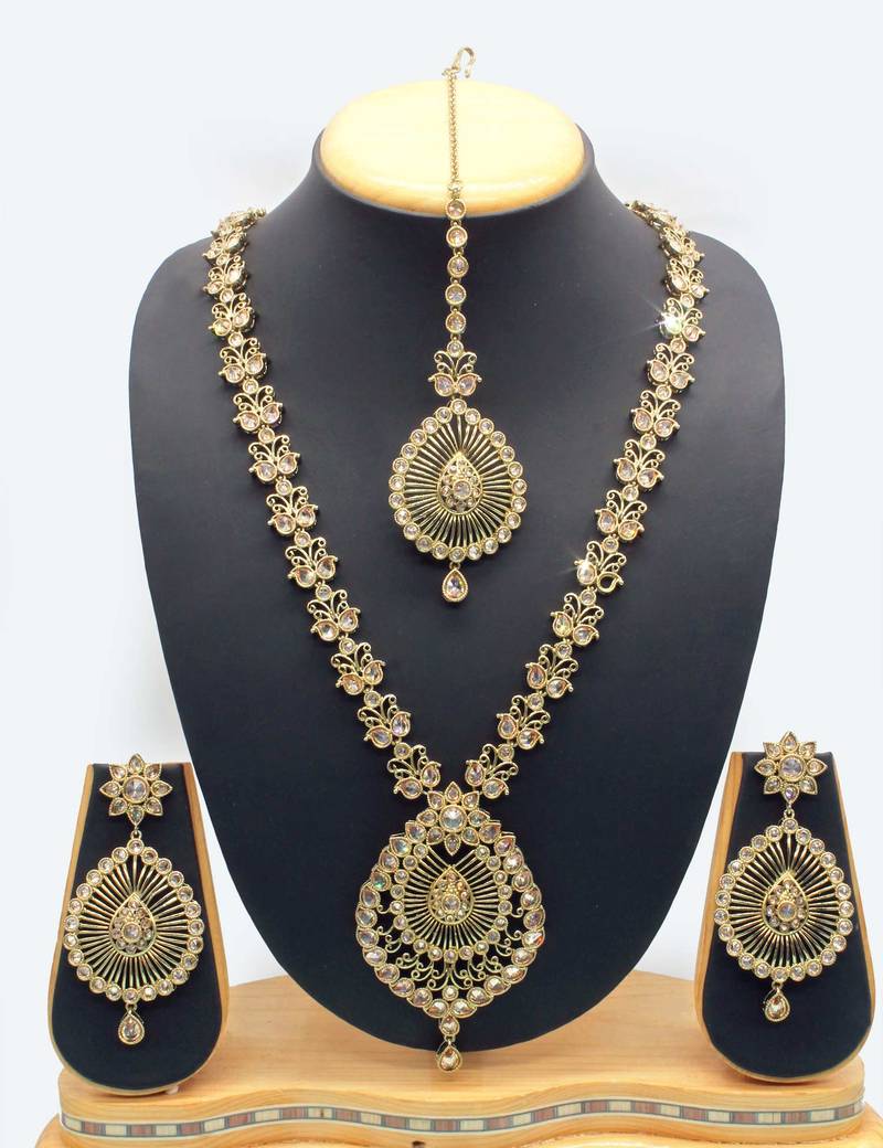 polki stone necklace