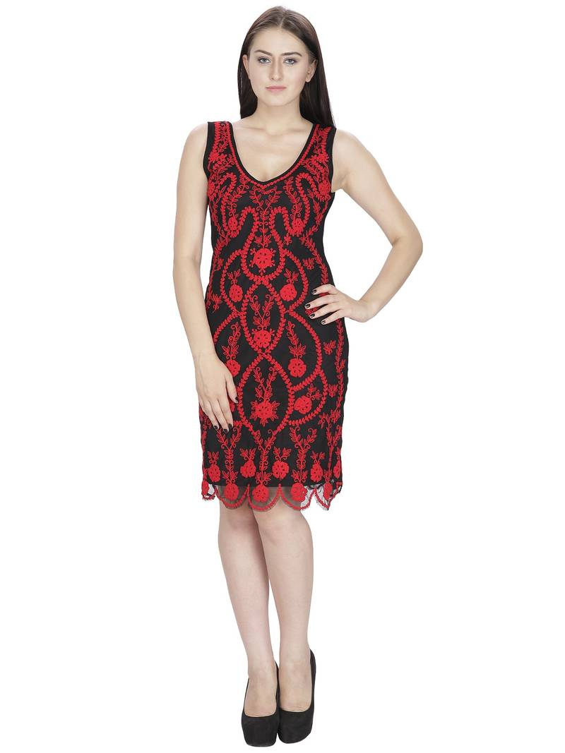 open lace back dress Sexy Dark Red A Line Satin Prom Dress Deep V Neck - main image 0