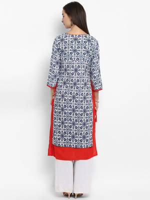 Blue embroidered rayon embroidered-kurtis 3