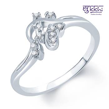 Sukkhi  Gold  and Rodium plated CZ Studded Ring 1