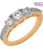 Sukkhi  Gold  and Rodium plated CZ Studded Ring