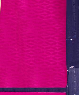 Magenta embroidered cotton unstitched salwar 3