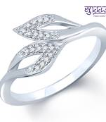 Sukkhi Rodium plated CZ Studded Ring
