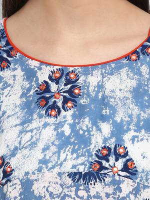 Blue embroidered rayon embroidered-kurtis 2