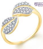 Sukkhi  Gold  and Rodium plated CZ Studded Ring