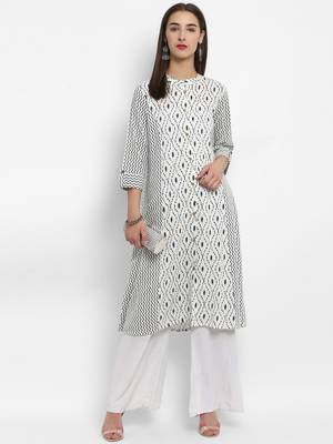White printed cotton kurtas-and-kurtis 1